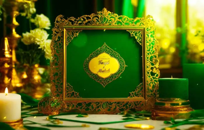 Stylish 3D Arabic Wedding Photo Frame Slideshow